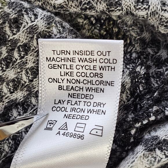 LOGO Lounge Lori Goldstein Womens Cloud Waffle Printed Scoop Neck Top Sz XS Gray - Picture 7 of 8